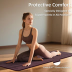 1/2 Inch Extra Thick Yoga Mat Pilates Equipment, 70"x24" Odorless Workout Mats for Home Gym, Non-slip Exercise Mats for Women Men Home Workout, Foldable Yoga Mats for Travel Camping Sleeping