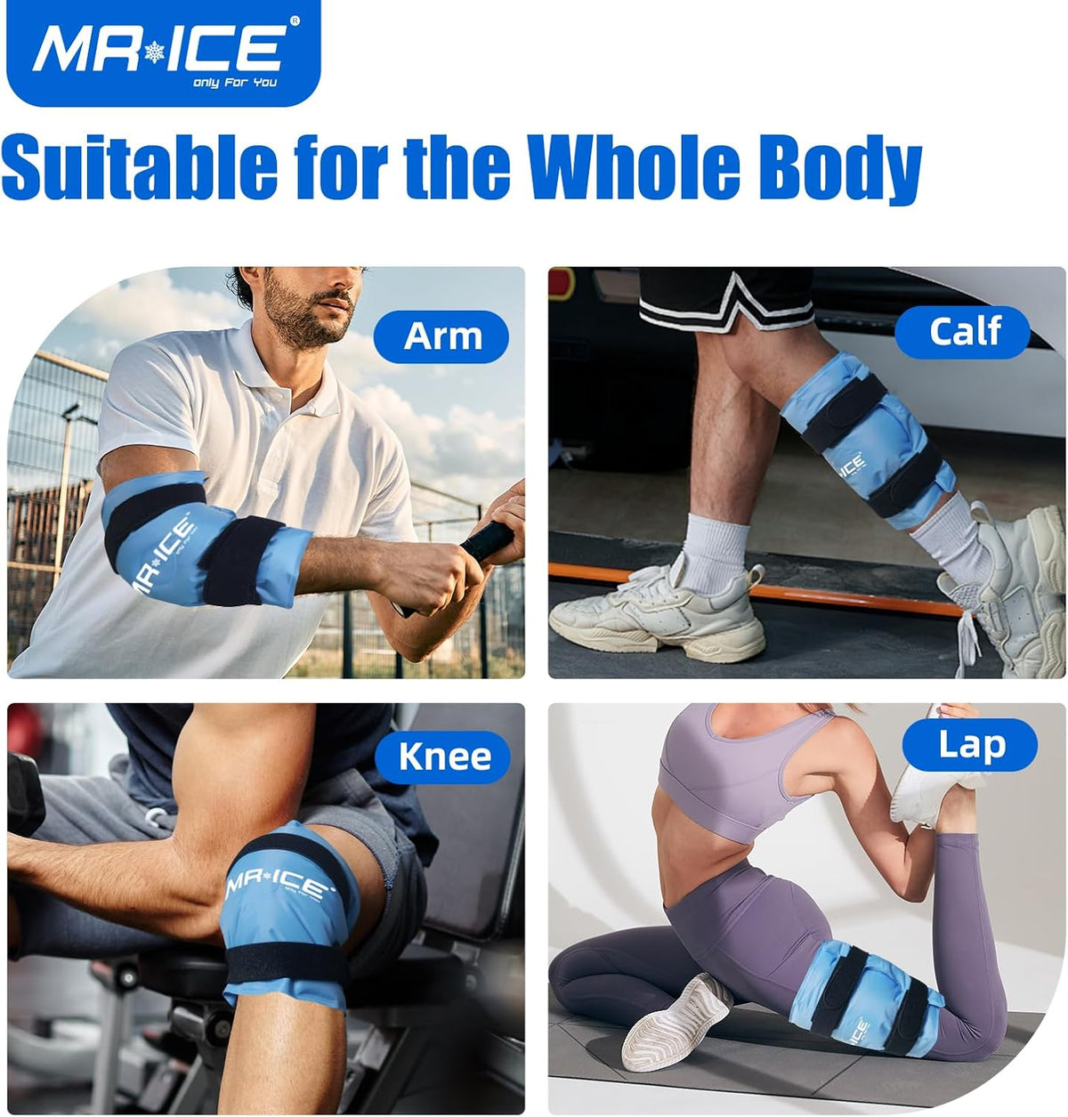 Reusable Hot & Cold Knee Ice Pack Wrap for Pain Relief - Gel Therapy for Arthritis, Sports Injuries, Swelling & Post-Surgery Recovery - Adjustable Compression Fit Left/Right Knee