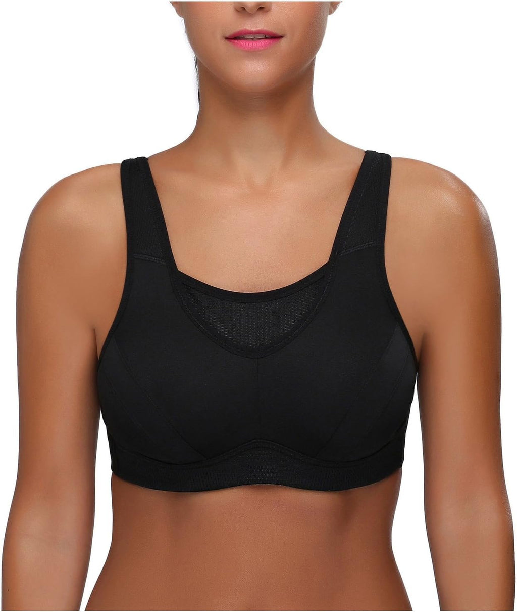 Wingslove High Impact Sports Bras for Women Plus Size Non Padded Wirefree Workout Bra Bounce Control