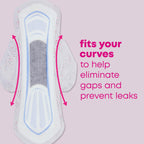 U by Kotex Balance Ultra Thin Pads with Wings, Heavy Absorbency, 46 Count (Packaging May Vary)