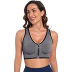 Women’s Front Zip Sports Bra with Removable Pads, High-Impact Support Active Top with Breathable Stretch Material, Secure Easy-Zip Design for Gym, Yoga, Running, Training