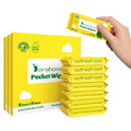 Unscented Travel Wet Wipes, 99% Purified Water Mini Wipes for Sensitive Skin, Hypoallergenic & Plastic-Free Pocket Wipes, 144 Count (24 Packs of 6)