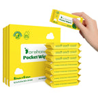 Unscented Travel Wet Wipes, 99% Purified Water Mini Wipes for Sensitive Skin, Hypoallergenic & Plastic-Free Pocket Wipes, 144 Count (24 Packs of 6)