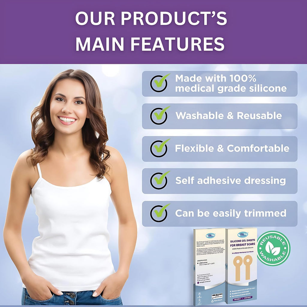 Breast reduction must haves Post Surgery scar tape - Breast Augmentation recovery supplies after surgery needs - Post Op Silicone scar sheets for surgical scars - Comfortable under Post Op Bra