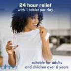 Ohm Allergy Pills - Loratadine Allergy 24 Hour Non Drowsy Relief for Seasonal Allergies, Sneezing - Loratadine 10 mg Antihistamine for Effective Non-Drowsy 24-Hour Symptom Relief - 100 Count