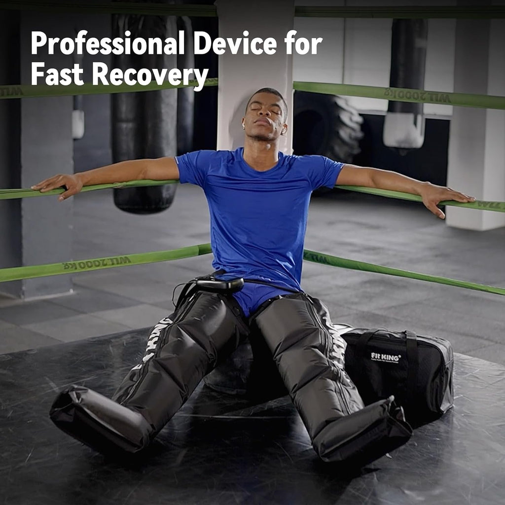 FIT KING Air Compression Recovery System, Full Leg Massager Boots (Medium) | Sequential Compression Device for Fast Recovery, Enhance Performance for Athletes, FSA-HSA