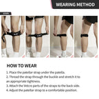GOUNOD Patellar Tendon Support Strap 2 Pack,Knee Strap for Knee Pain Relief,Patella Band for Basketball, Jumpers Knee, Tendonitis, Running, Hiking, Soccer, Osgood Schlatter（Black）
