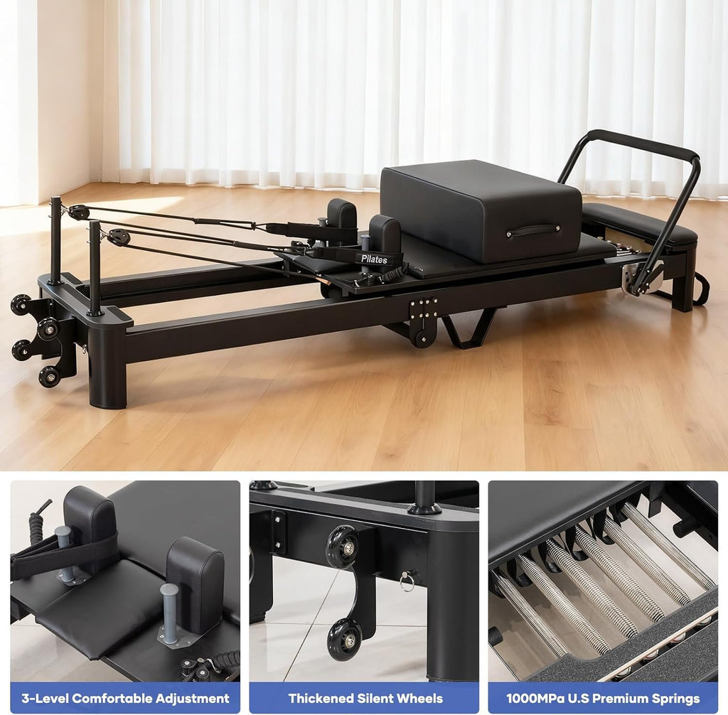 UltraStudio Foldable Pilates Reformer Aluminum Pilates Machine