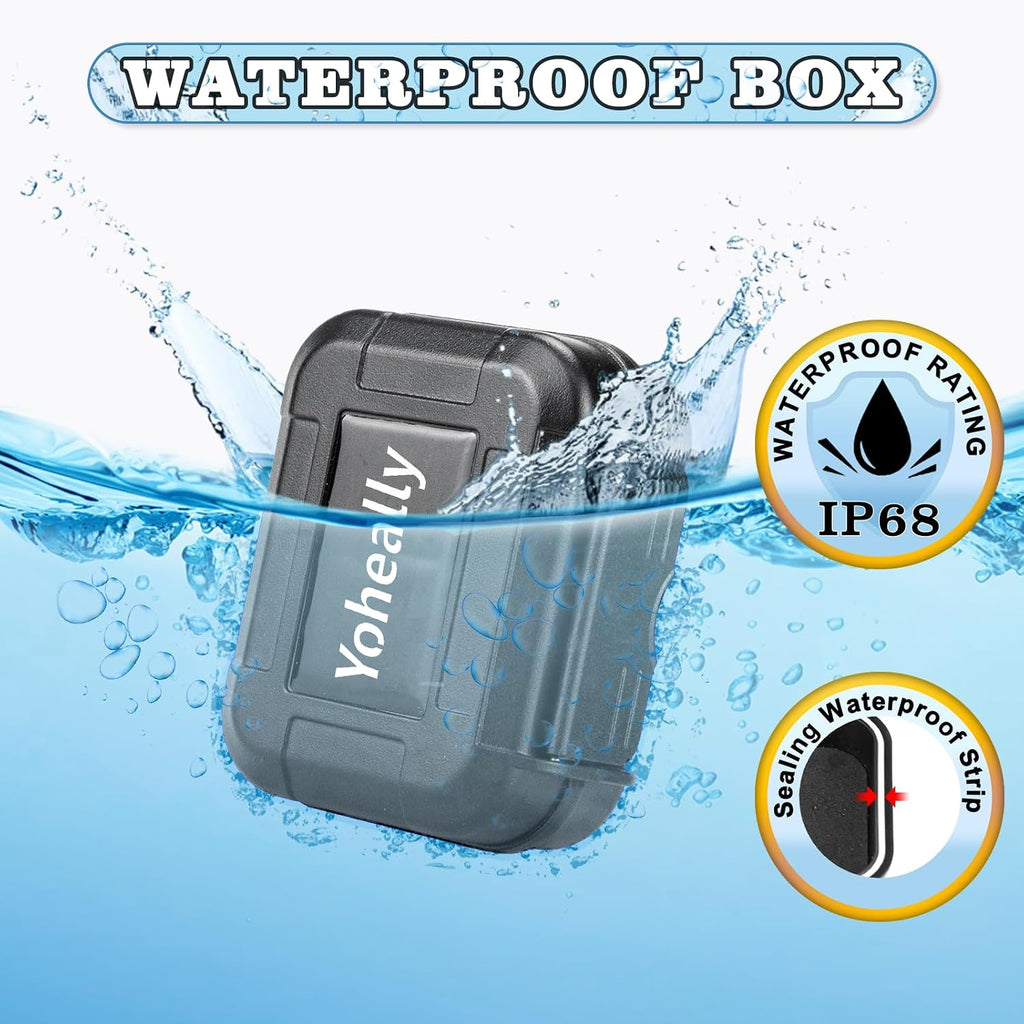 Set High Seal IPV8 Waterproof Hearing Aid Case with Extractable Sponge | Drop-Proof, Shock-Proof and Crush-Proof Storage Box, Hearing Aids Accessories Supplies for Oticon, Starkey, Phonak, Philips