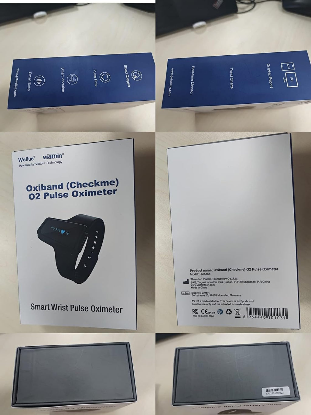 Wellue O2 Pulse Oximeter with Smart Reminder | Blood Oxygen Saturation Monitor for SpO2 and Heart Rate Tracking Continuously, Bluetooth Finger Ring with Free APP &PC Report, Style 1