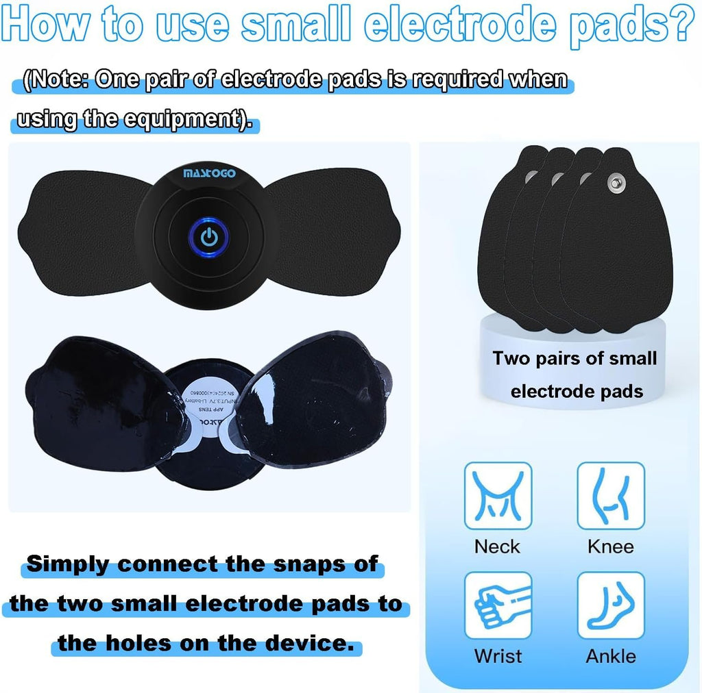 12 Modes Wireless TENS Unit Muscle Stimulator for Pain Relief | App-Controlled TENS Machine, Dual Channel, Independent Control, 20 Intensity Levels, Shoulder, Neck Pain Relief, 8 PCS Pads