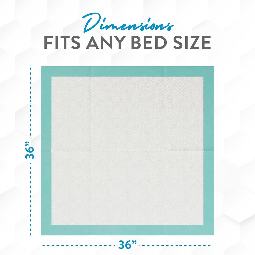 Inspire Extra Large Super Absorbent Disposable Bed Pads for Chronic Incontinence Ultra Thick and Absorbent Bed Pads Disposable Adult | Pee Pads for Adults (36" X 36" Pack of 50)