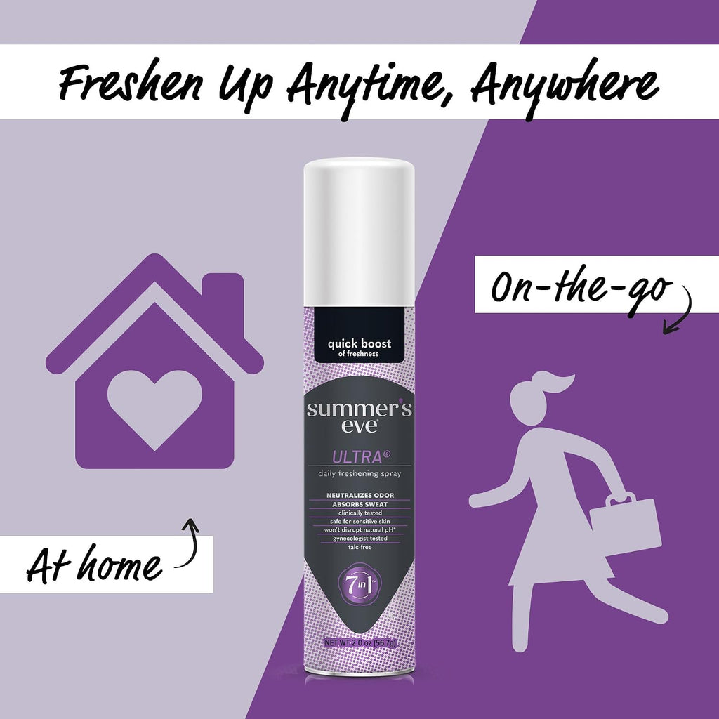 Summer's Eve Daily Freshing Feminine Spray, Ultra, 2 Oz, 3 Pk