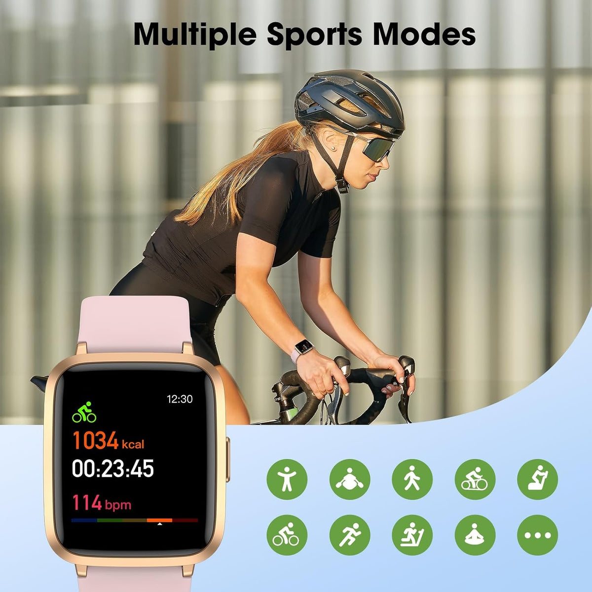 Fitness Tracker Watch with Heart Rate, Activity Tracker, Pedometer Watch
