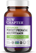 New Chapter Advanced Perfect Prenatal Vitamins, 96ct, Made with Organic, Non-GMO Ingredients for Healthy Baby & Mom - Folate (Methylfolate), Whole-Food Fermented Iron, Vitamin D3 + Ginger