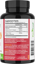 ForestLeaf D Mannose 1000mg - D-Mannose Dietary Supplements Organic 60 capsules