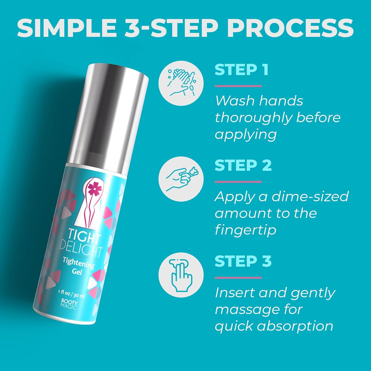 Tight Delight Vaginal Tightening Gel – Instant Vaginal Tightener for Women, Vag Rejuvenation, Natural pH-Balanced Firming with Manjakani & Aloe Vera for Vaginal Tightness