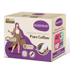 Evereve Pure Cotton Panty Liners for Women, 180mm, Pack of 60, Ultra-Soft, Breathable & Rash-Free, Ideal for Daily Discharge, Spotting & Everyday Freshness, All Day Comfort for Non-Period Days