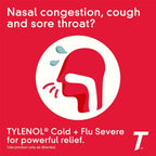 Tylenol Cold + Flu Severe Caplets, Acetaminophen, 24 ct | Fever Reducer, Pain Reliever, Cough Suppressant, Nasal Decongestant & Expectorant
