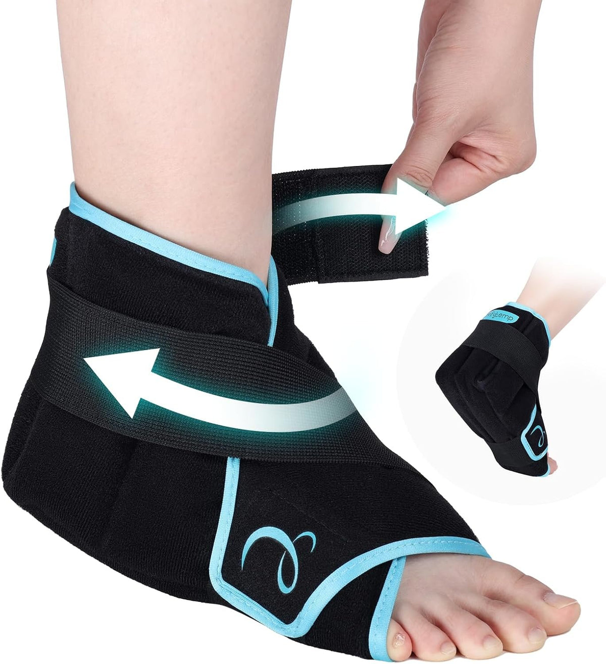 Comfytemp Ankle Foot Ice Pack Wrap for Plantar Fasciitis Relief, Heel Pain