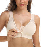 DotVol Basic Posture Corrector Bra with Front Closure Wide Straps Postoperative for Women
