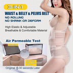 ChongErfei 3 in 1 Postpartum Belly Wrap Recovery Band Belt Abdominal Binder