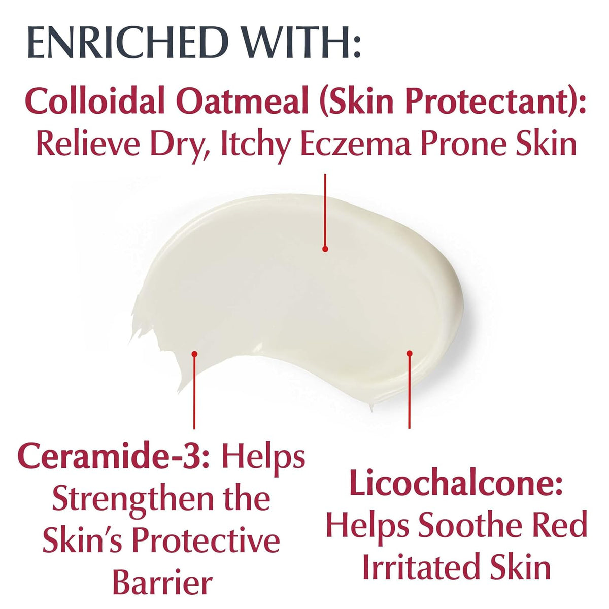 Eucerin Eczema Relief Body Cream with Colloidal Oatmeal, 8 OZ | Daily Eczema Cream, Soothes Eczema-Prone, Itchy Skin, Reduced Flare Ups, NEA Accepted, Fragrance Free, Steroid Free