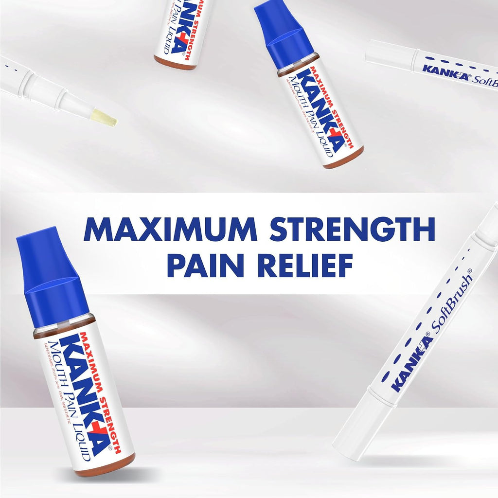 Kank-A Soft Brush Tooth & Mouth Pain Gel, Professional Strength, 0.07 Ounce, Dual Relief Formula for Toothaches, Gum & Other Mouth Pain, Easy to Use Pen Applicator, Fast-Acting Pain Relief