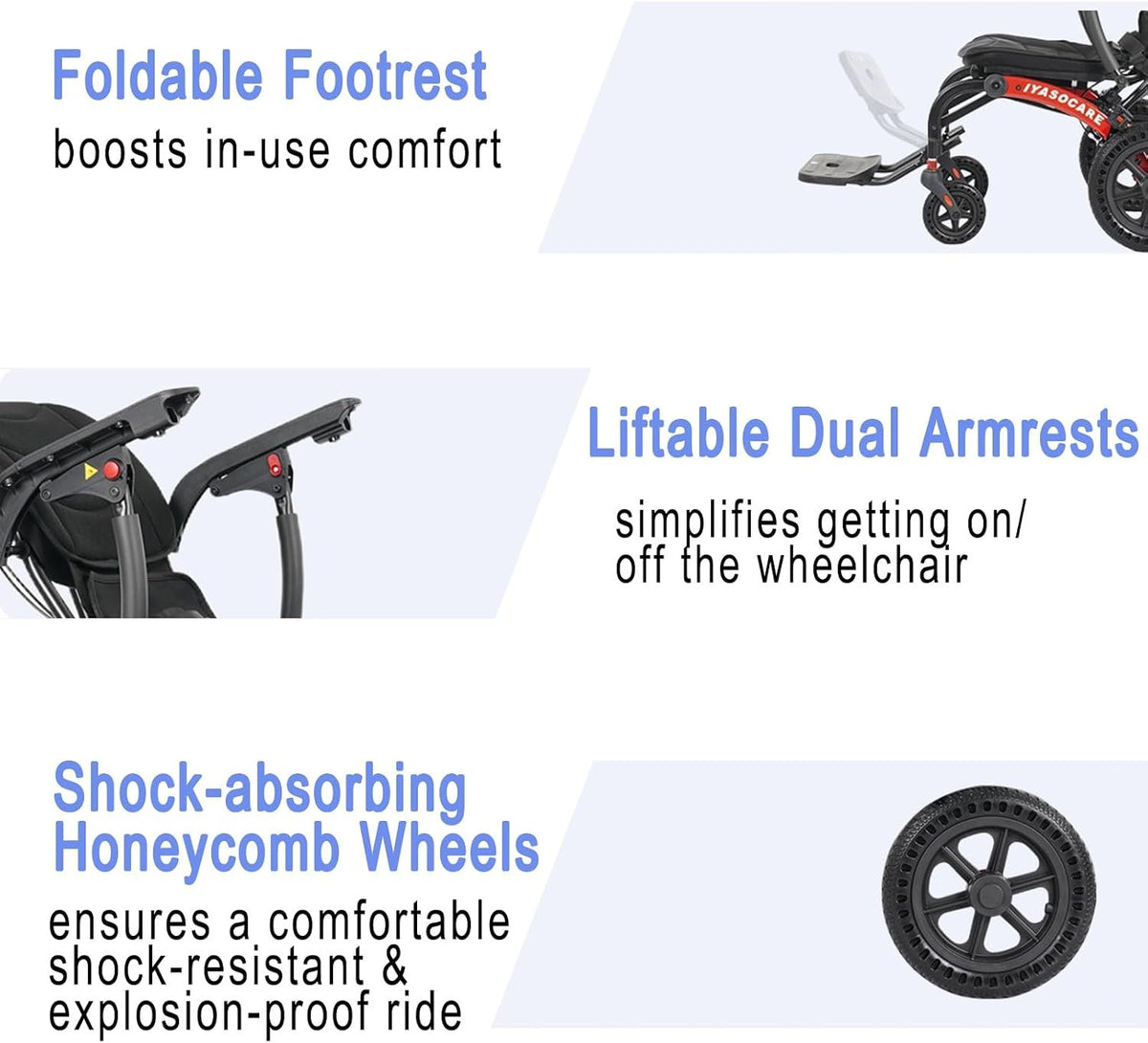 Transport Wheelchair Lightweight Foldable with Ergonomic Seat,Reclining Wheelchairs for Adults with Adjustable Headrest,Support 264LB Portable Compact Folding Travel Wheelchair,Only 28LB