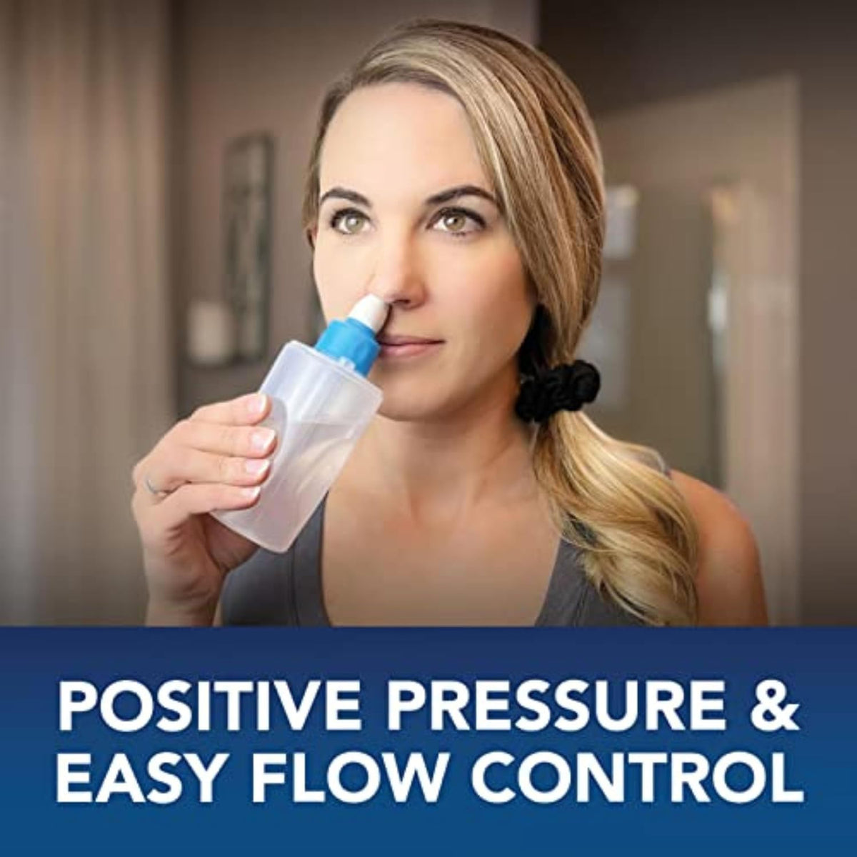 SinuCleanse Soft Tip Squeeze Bottle Sinus Rinse Kit with 30 Saline Packets | All-Natural Nasal Wash System Moisturizes & Relieves Nasal Congestion Due to Cold & Flu, Dry Air, Allergies, Made in USA