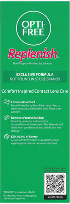 OPTI-FREE Replenish Multi-Purpose Contact Lens Solution, 10 Fl Oz, 2 Pack