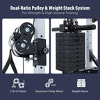 Major Fitness Drone MAX V Smith Machine with Weight Stacks, All-in-One Home Gym Squat Rack--2500LB Capacity, Dual LAT Pull-Down Systems & Cable Crossover Machine, Heavy-Duty Full-Body Workout Machine