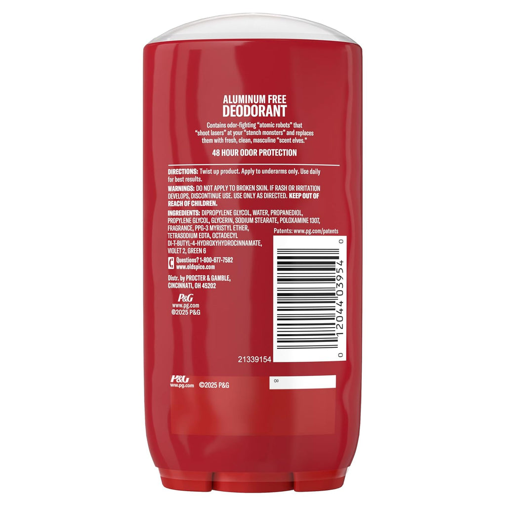 Old Spice Aluminum Free Deodorant for Men, High Endurance, 24/7 Lasting Freshness & Long Lasting Scent, 24/7 Advanced Sweat & Odor Protection, Pure Sport Scent, 3.0 oz (Pack of 2)