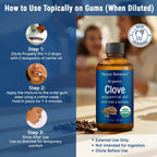 Organic Clove Essential Oil 30 ml - Pure, Undiluted for Teeth and Gums | Topical Clove Bud Essential Oil for Sore Muscles, Skin, Hair Care & Toothache - Natural Source of Eugenol - Nexon Botanics