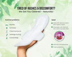 Organic Cotton Sanitary Napkins for Women XL – 12 Pads With Disposable Cover | Biodegradable, Rash-Free & Nature Friendly | 5 Layer Leak Lock | Day & Night Use | Crafted with 100% Certified Pure Cotton