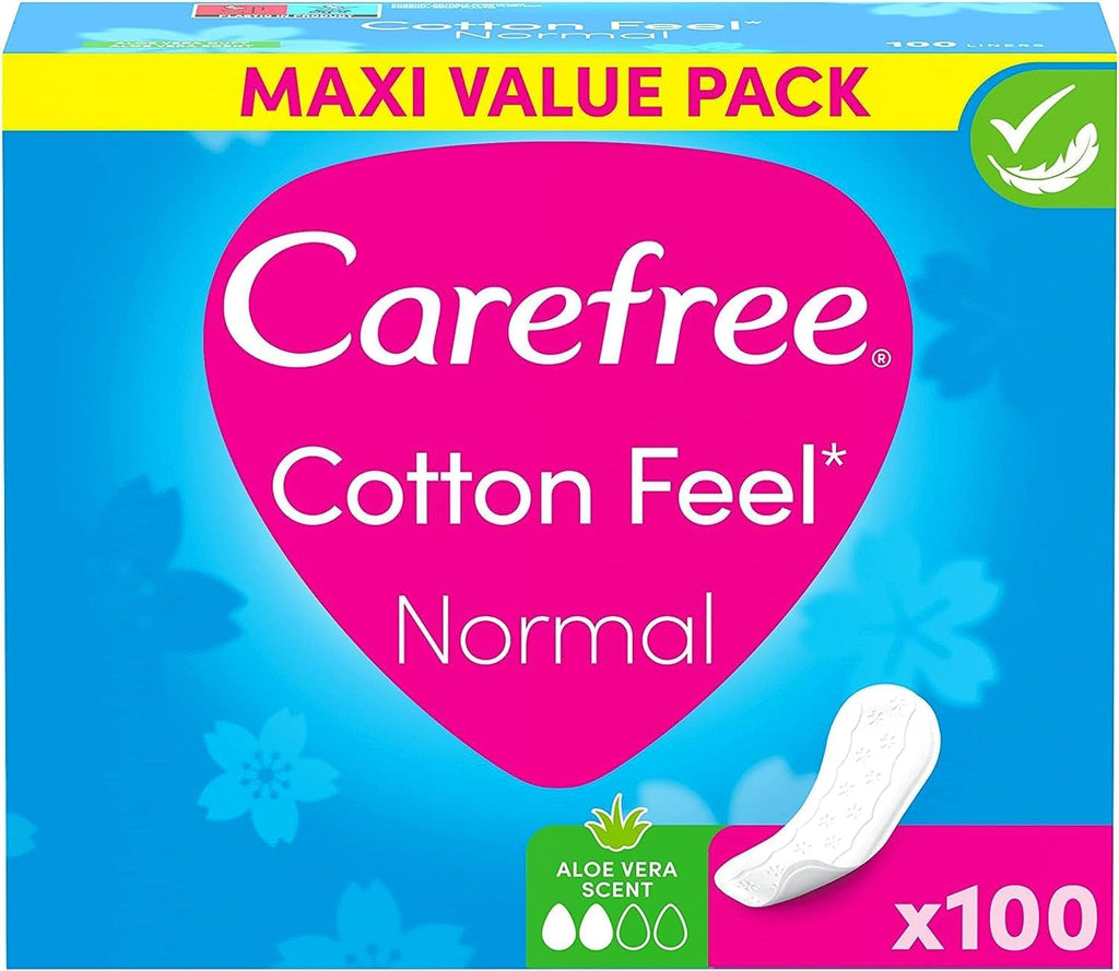 Carefree Panty Liners Breathable Aloe Vera 100 pieces