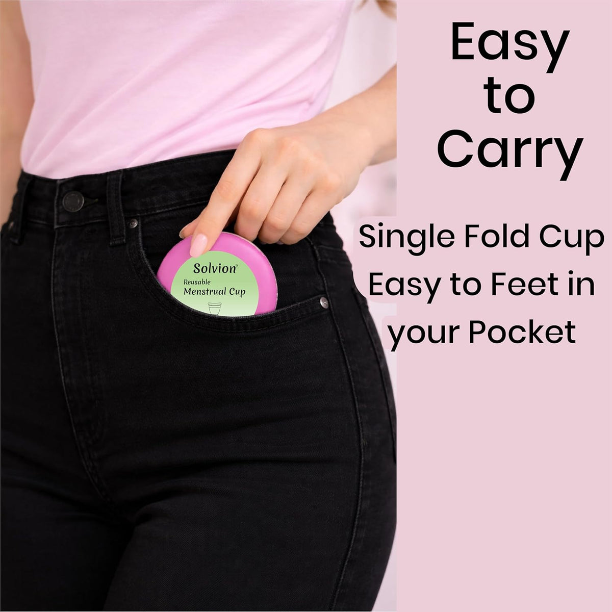 Reusable Menstrual Cup for Women | FDA Approved | Made of Ultra Soft 100% Medical Grade Silicone | Odour, Rash & Itch-Free Period | Leak-Proof Protection for 8-10 Hours, Pack of- 1