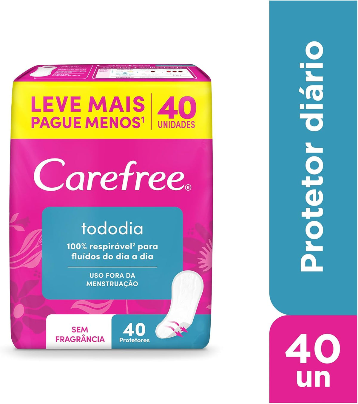 Carefree Panty Liners Fragrance-Free 40 pieces