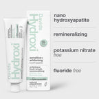 Davids Nano Hydroxyapatite Toothpaste Sensitive + Whitening Peppermint 4oz | Fluoride Free | Remineralizing | Enamel Health | Antiplaque | SLS Free | Made in USA | Recyclable Metal Tube | EWG Verified