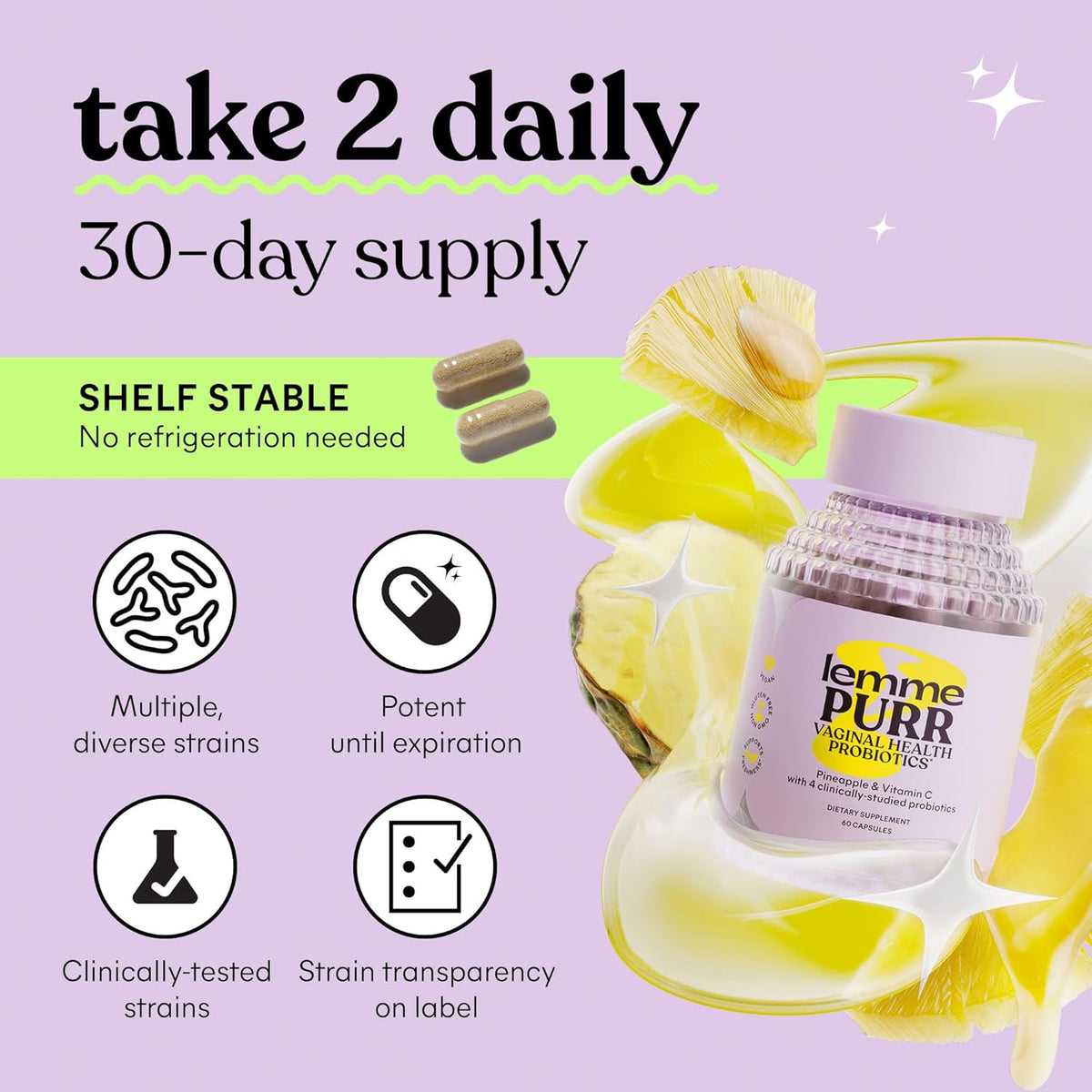 Lemme Purr Probiotic Supplements 60 capsules