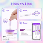 Premom Quantitative Ovulation Test Strips: 5X Pregnancy Rate Found* Use App | 25 Ovulation Tests - Numerical LH Range 0-65 mIU/mL, 5 Pregnancy Test Strips, Premom App Tracking LH Changes, TTC Family Plan