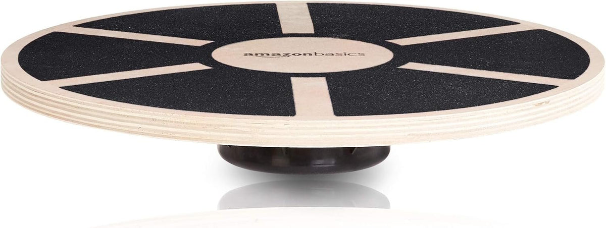 Amazon Basics Wood Wobble Balance Trainer Board, Slip Resistant, for Exercise and Core Strength