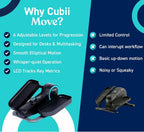 Cubii Move - Under Desk Elliptical Bike Pedal Exerciser Portable Seated Elliptical Machine W/Adjustable Workout Levels - Adult to Seniors