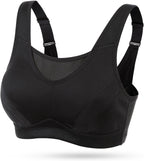 Wingslove High Impact Sports Bras for Women Plus Size Non Padded Wirefree Workout Bra Bounce Control