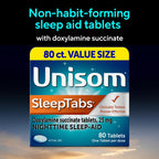 Unisom SleepTabs, Nighttime Sleep-aid, Doxylamine Succinate, 80 Tablets