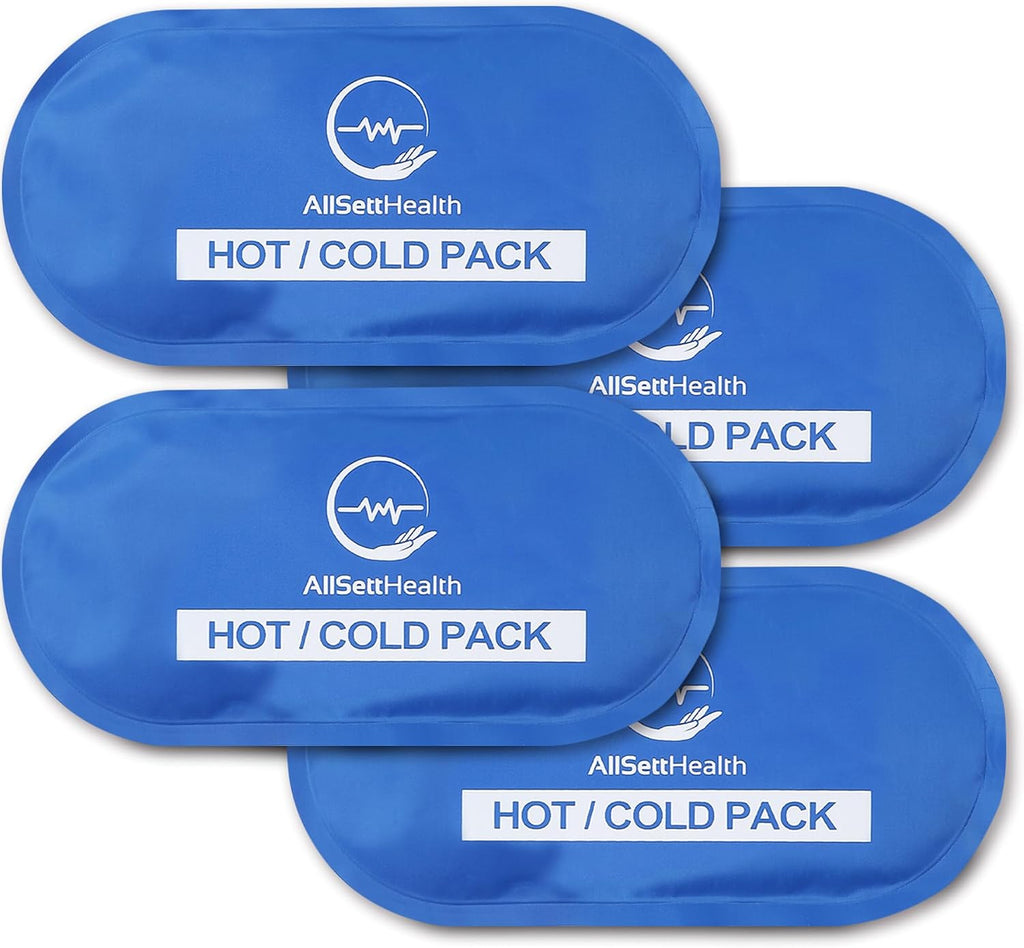4 Pack Reusable Ice Packs for Injuries, Soft Gel Ice Packs for Sprains