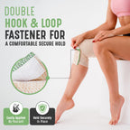 Premium Elastic Bandage Wrap (6" 4 Pack) - Hook & Loop Fasteners at Both Ends - Latex Free Hypoallergenic Compression Roll - Reusable Bandages for Waist, Legs, Elbow & Knee Wrap