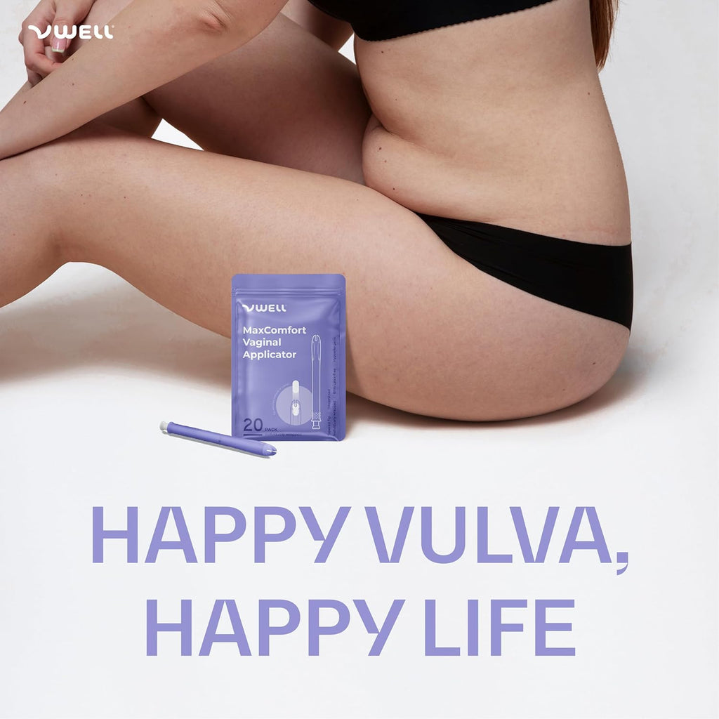 VWELL MaxComfort Tapered Vaginal Rectal Suppository Applicator Fits Most Prescription Capsule, Tablet, Pill, Gel, Cream (Universal)
