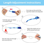 Leeboom Jump Rope, Adjustable Length Tangle-Free Segmented Soft Beaded Skipping Rope, Fitness Jump Rope for Kids, Man, and Women Weight Loss 9.2 Feet