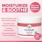 BeeFriendly Organic Vaginal Moisturizer, USDA Certified, Natural Vulva Cream For Dryness, Itching, Irritation, Redness, Chafing Of Vagina Due To Menopause & Thinning 2 oz